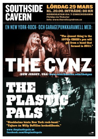 poster for The Cynz and The Plastic Pals in Stockholm